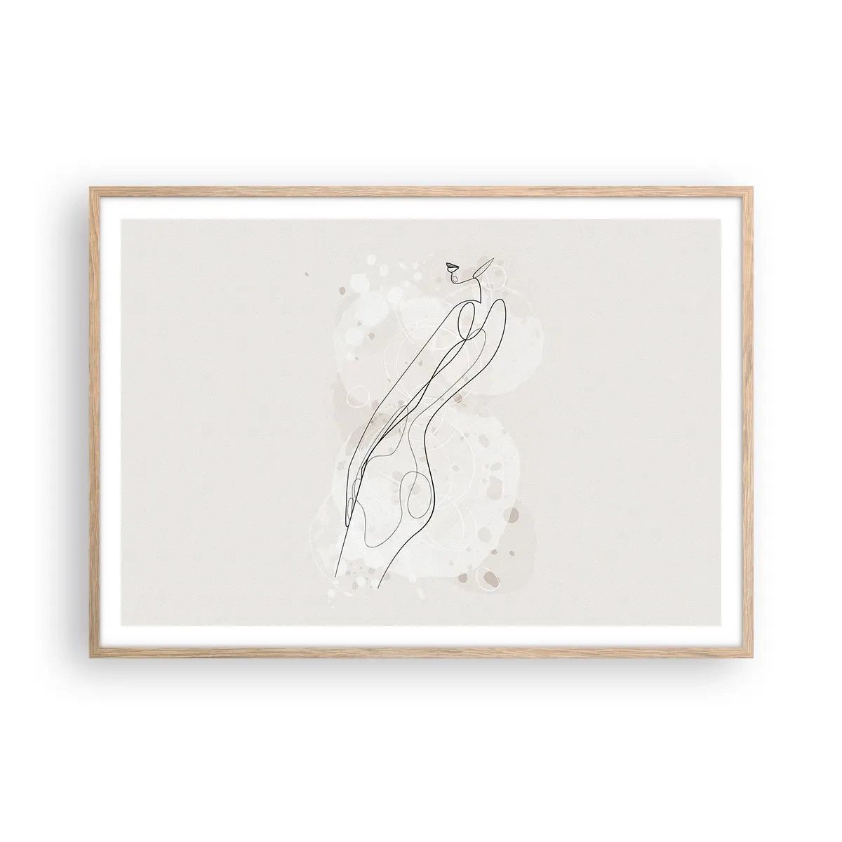 Poster în ramă de stejar deschis - Să rătăcești cu privirea - 100x70 cm