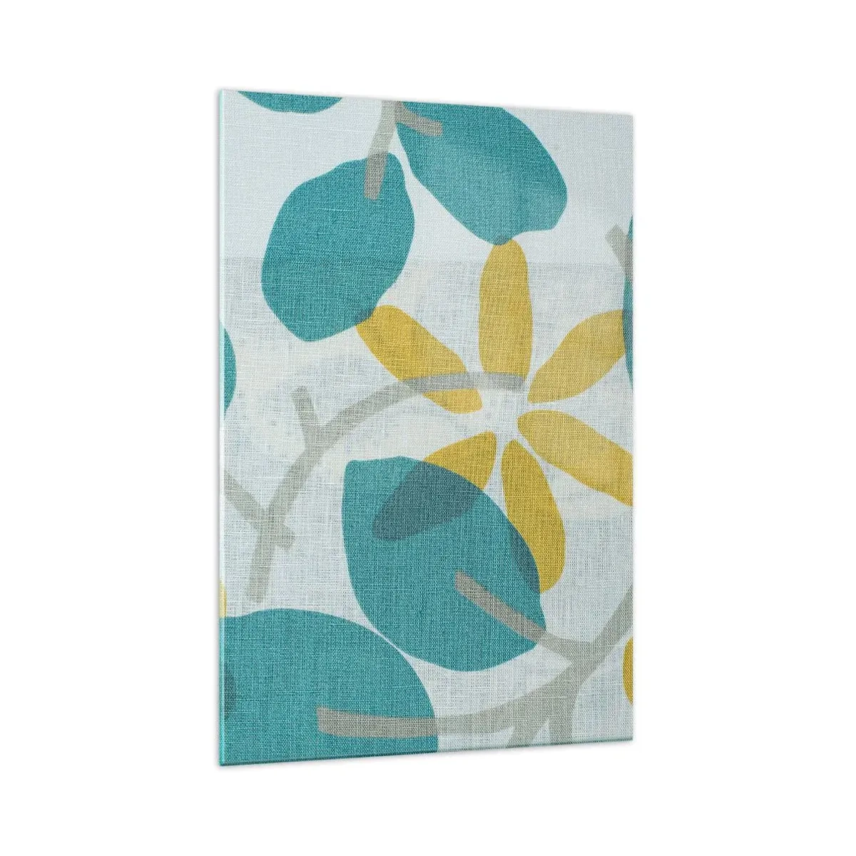 Tablou pe sticlă - Printre frunzele de azur - 70x100 cm