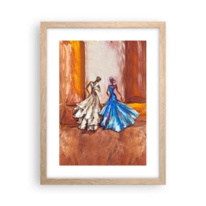 Poster în ramă de stejar deschis - Duetul fermecător - 30x40 cm