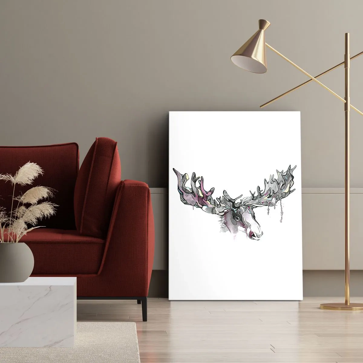 Tablou pe pânză - Coroana regelui pădurii - 45x80 cm