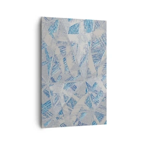 Tablou pe pânză - Într-un labirint de gri-albastru - 80x120 cm