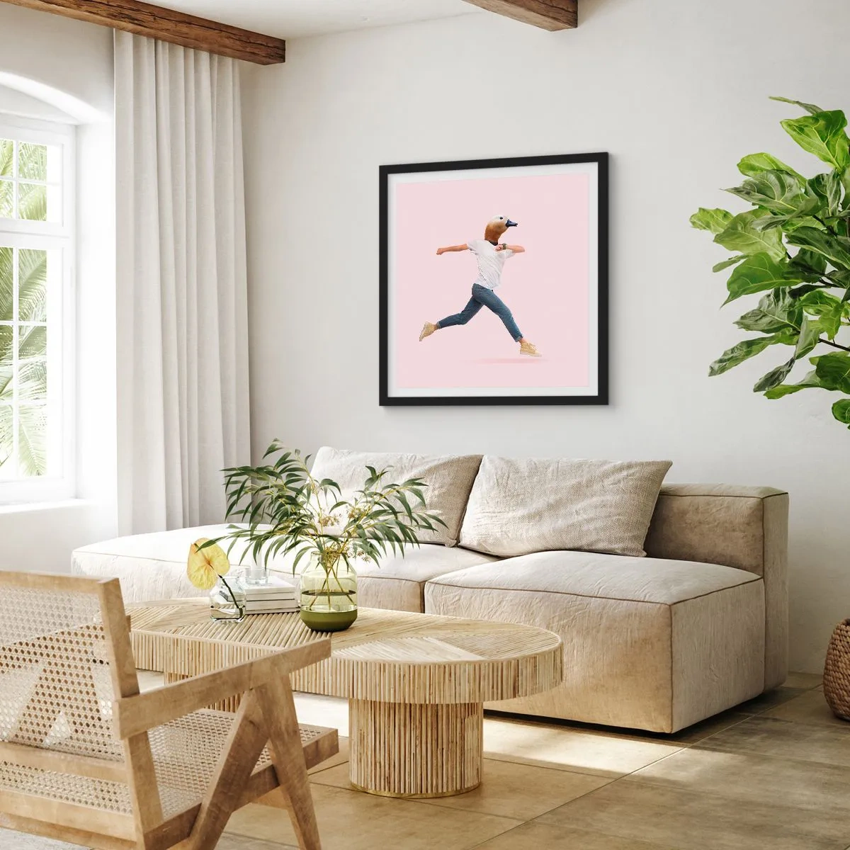 Poster în ramă neagră - Un strop de absurditate - 60x60 cm