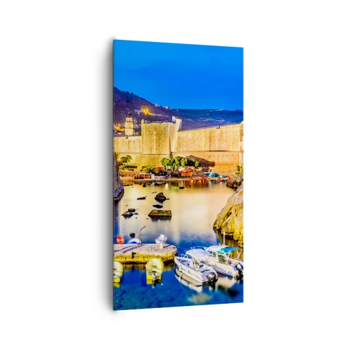 Tablou pe pânză - O noapte luminoasă pe Marea Adriatică - 65x120 cm