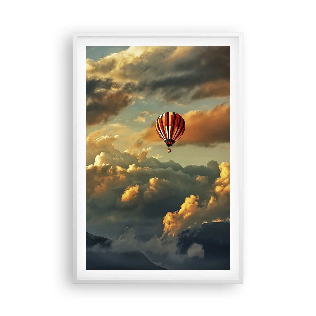 Poster în ramă albă - Zbor pentru că vreau - 61x91 cm