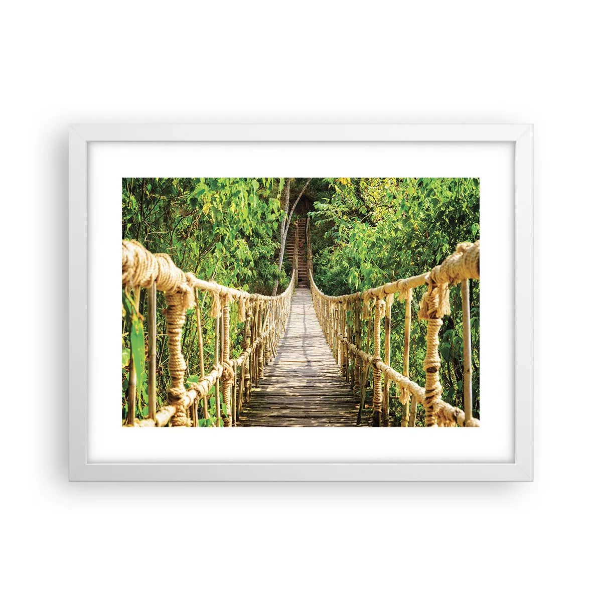 Poster în ramă albă - Suspendat în verde - 40x30 cm