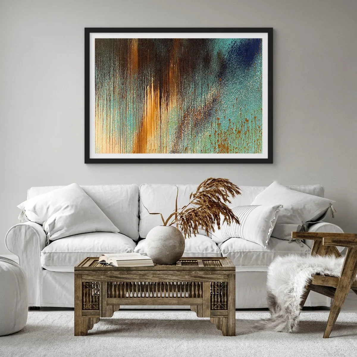 Poster în ramă neagră - O compoziție cromatică neaccidentală - 70x50 cm