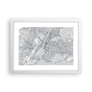 Poster în ramă albă - Anatomia unei metropole - 40x30 cm