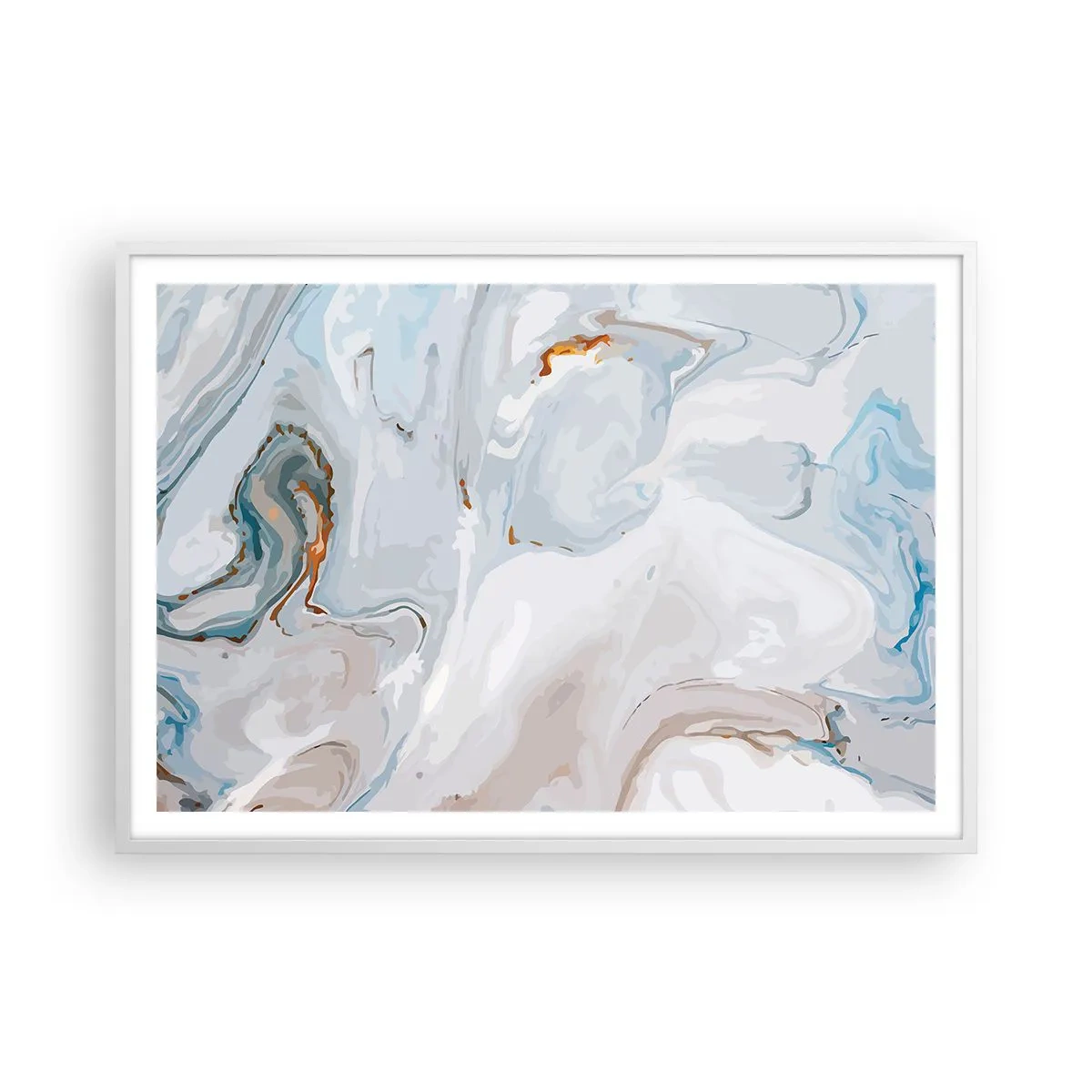 Poster în ramă albă - Albul ridicat - 100x70 cm