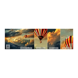 Mostră de Tapet Standard Eco - Zbor pentru că vreau - Abstracția, Zborul cu balonul, Munţi - 100x30 cm