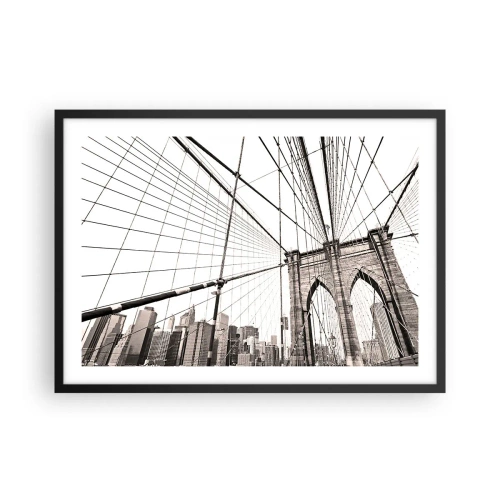 Poster în ramă neagră - Catedrala din New York - 70x50 cm