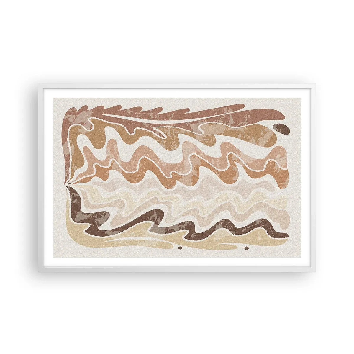 Poster în ramă albă - Energie bună - emoții bune - 91x61 cm