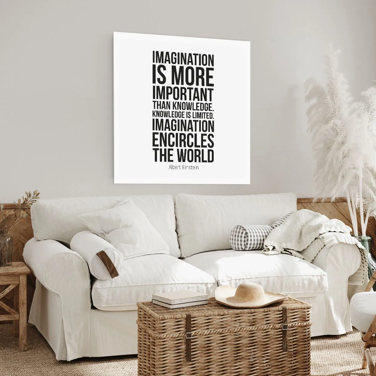 Poster - Einstein despre puterea imaginației - 60x60 cm