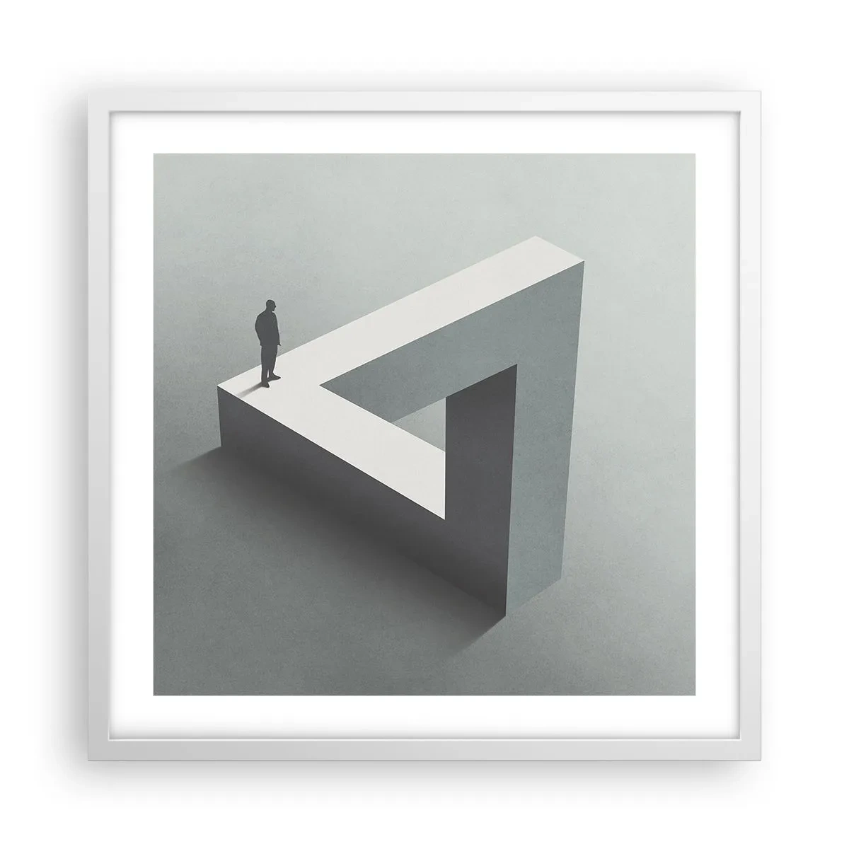 Poster în ramă albă - Și totuși este posibil - 50x50 cm