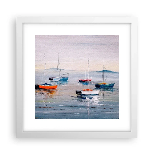 Poster în ramă albă - O odihnă binemeritată - 30x30 cm