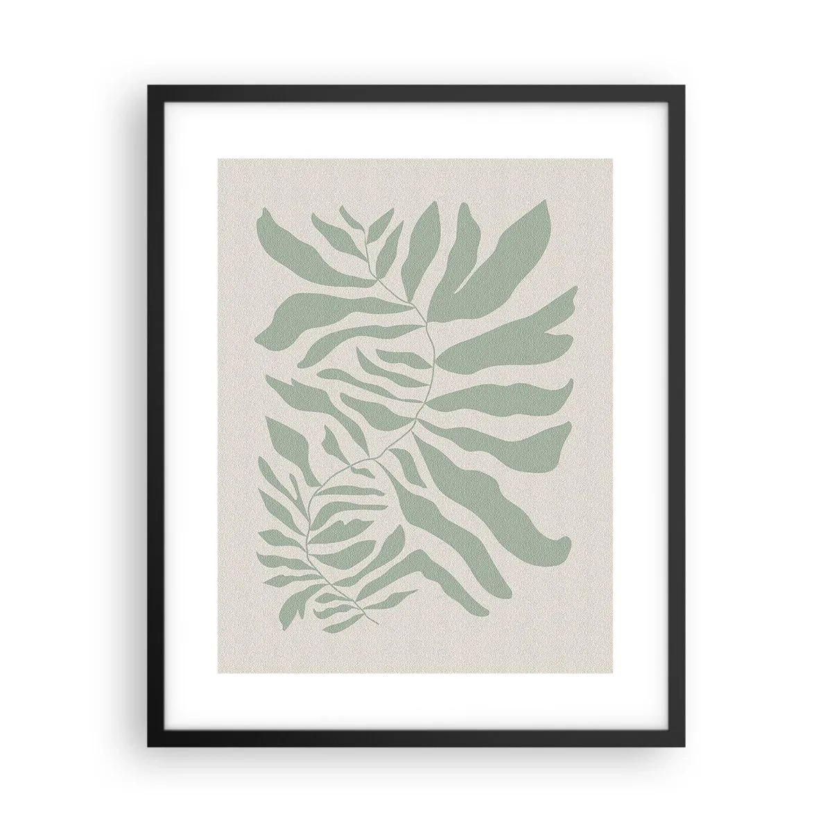 Poster în ramă neagră - Ramura de smarald - 40x50 cm