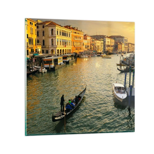 Tablou pe sticlă - Pe partea însorită a străzii - 70x70 cm