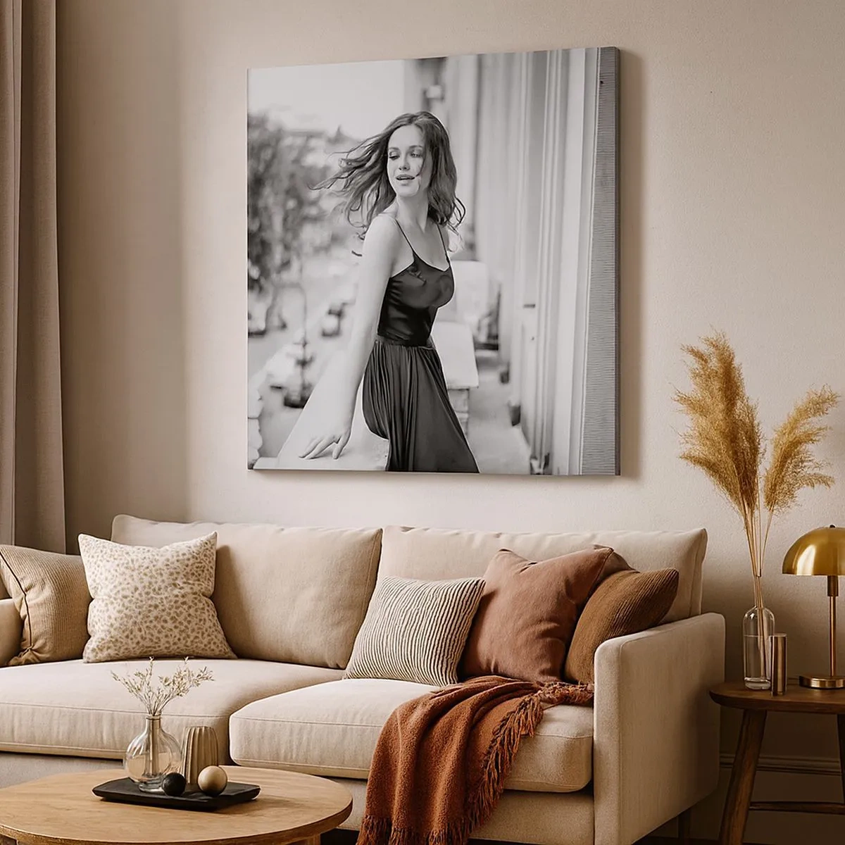 Tablou pe pânză - Cu siguranță e o fată pariziană - 30x30 cm