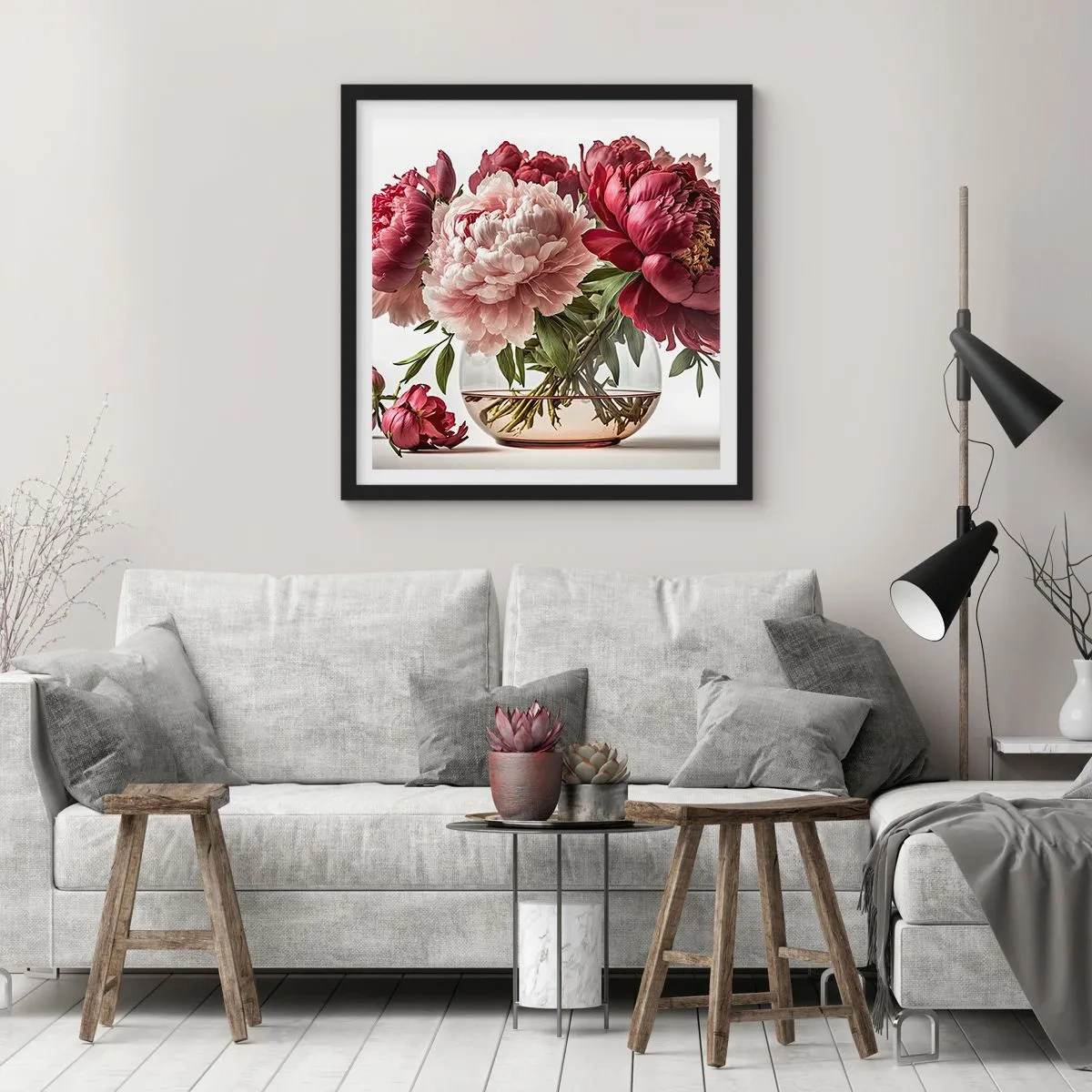 Poster în ramă neagră - În plină înflorire - 30x30 cm
