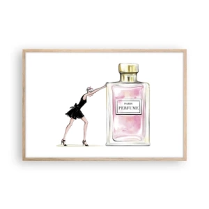 Poster în ramă de stejar deschis - Esența feminității - 91x61 cm