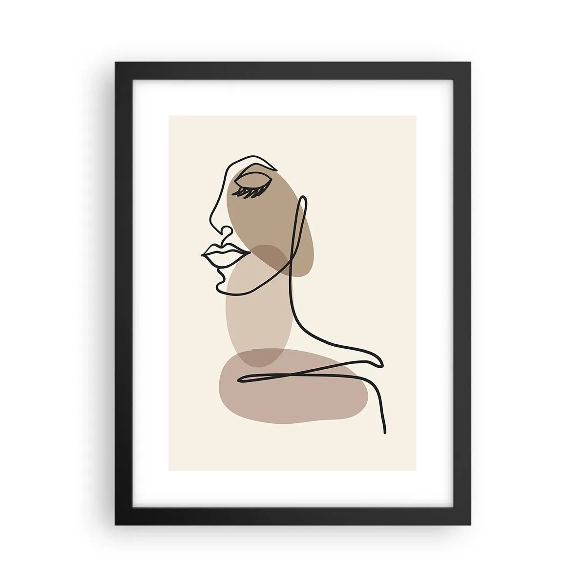 Poster în ramă neagră - O anumită linie de frumusețe - 30x40 cm