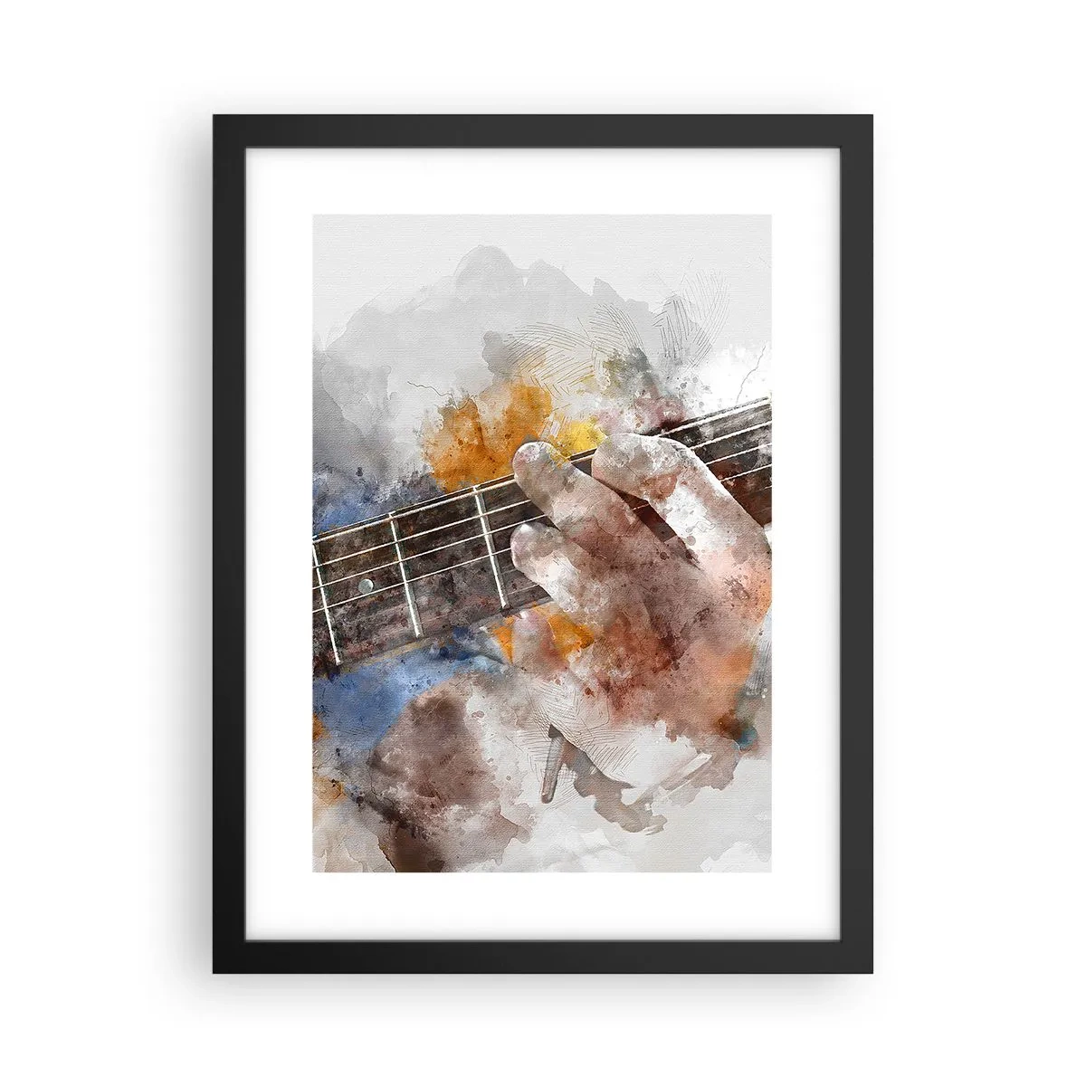 Poster în ramă neagră - Poezie între corzi - 30x40 cm