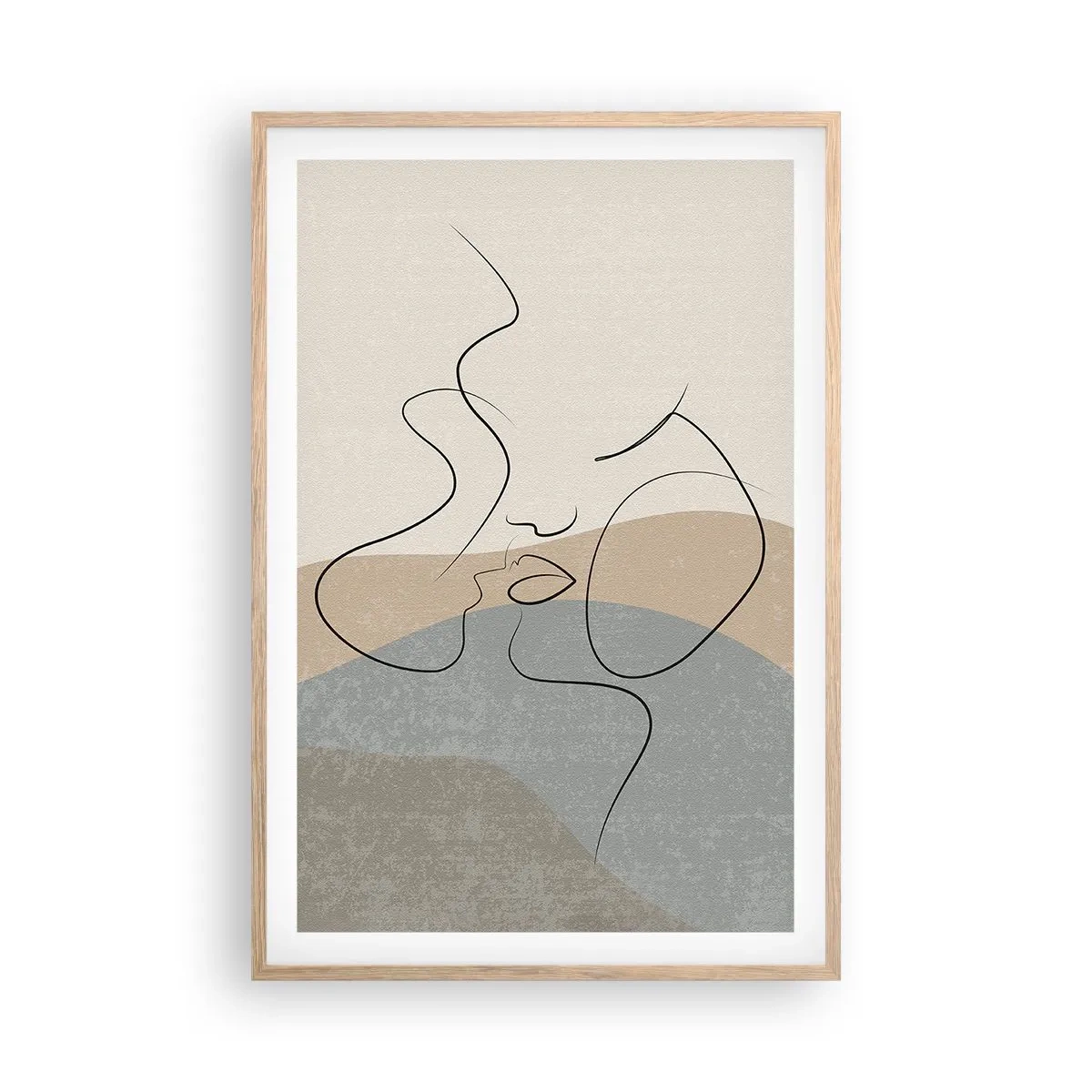 Poster în ramă de stejar deschis - Ca o atingere de pensulă - 61x91 cm