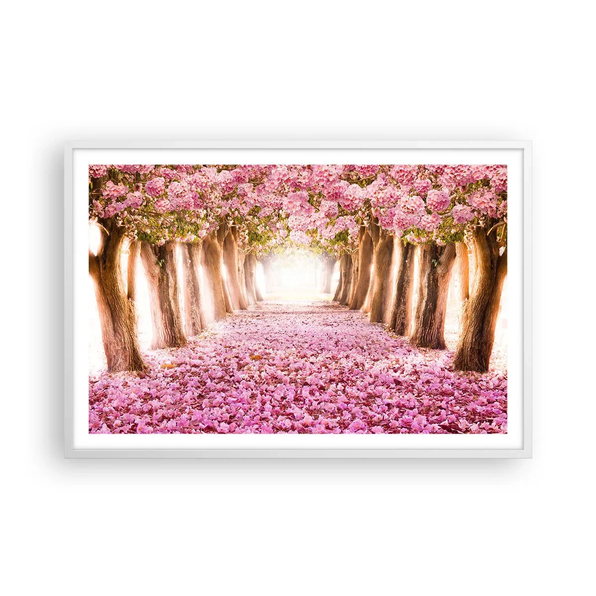 Poster în ramă albă - Drumul spre paradis - 91x61 cm