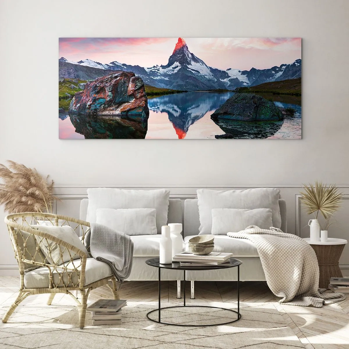 Tablou pe sticlă - Inima munților este fierbinte - 120x50 cm