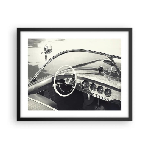 Poster în ramă neagră - E timpul pentru cei bogați - 50x40 cm