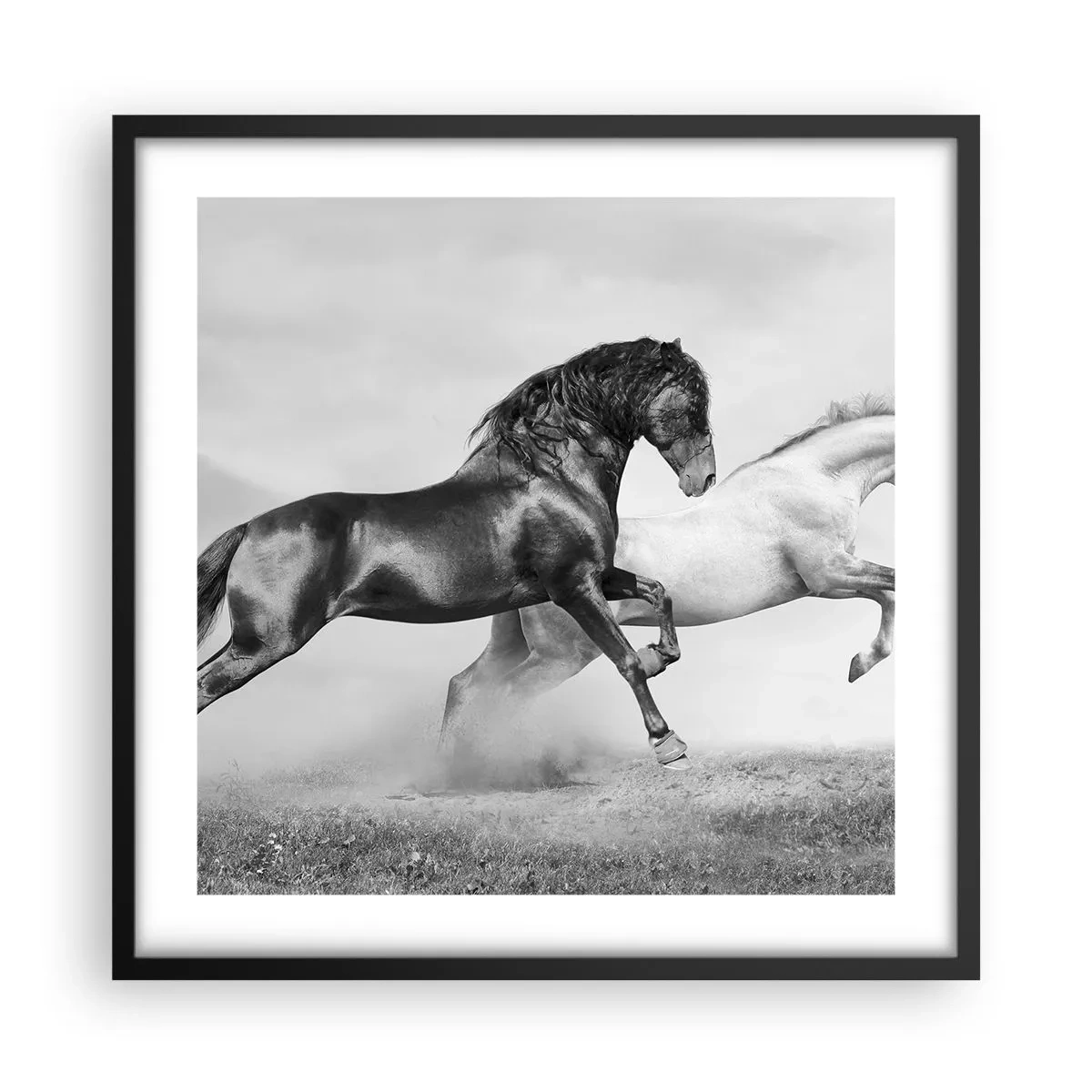 Poster în ramă neagră - Îngeri și demoni - 50x50 cm