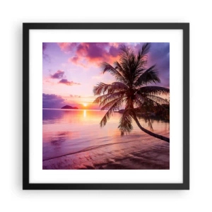 Poster în ramă neagră - Euforie până la orizont - 40x40 cm