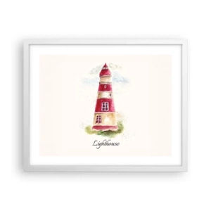 Poster în ramă albă - Întotdeauna vreme bună - 50x40 cm