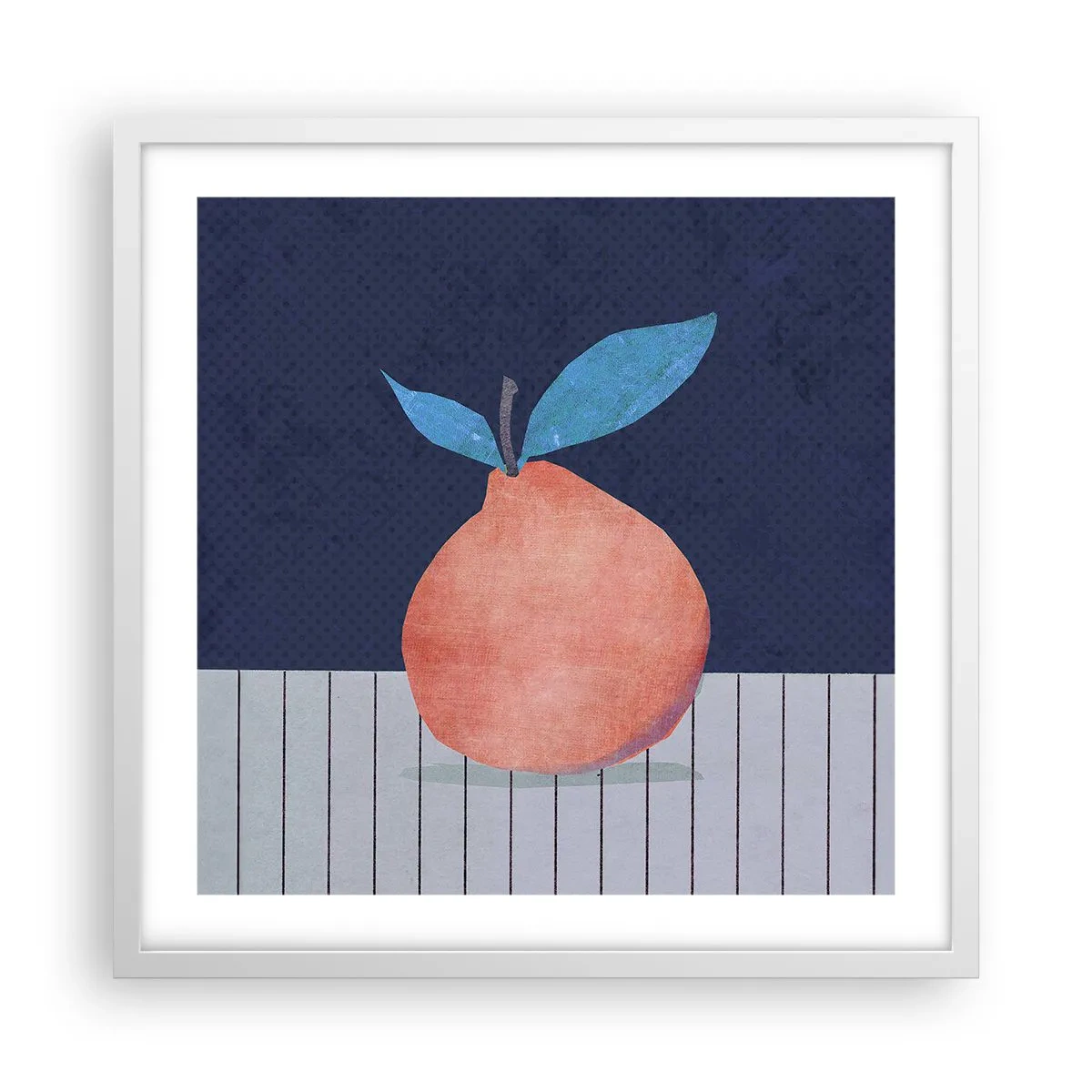 Poster în ramă albă - Convexitate și plan - 50x50 cm