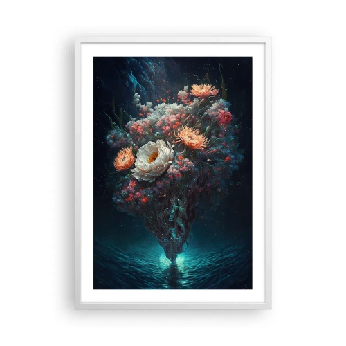 Poster în ramă albă - Grădină ciudată - 50x70 cm