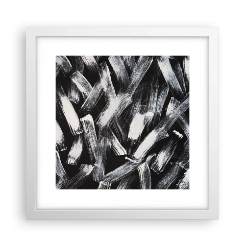 Poster în ramă albă - Abstracție în spirit industrial - 30x30 cm