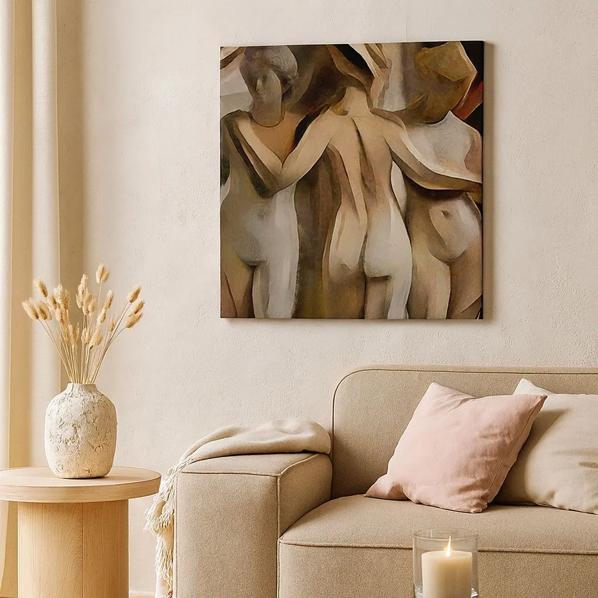 Tablou pe pânză - Trei Grații 2.0 - 30x30 cm