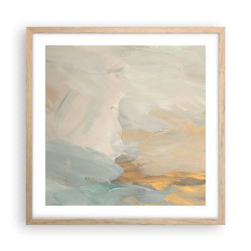 Poster în ramă de stejar deschis - Abstracție - lumea blândeții - 50x50 cm