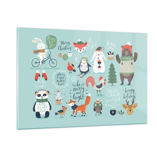 Tablou pe sticlă - Să nu se termine niciodată Crăciunul! - 120x80 cm