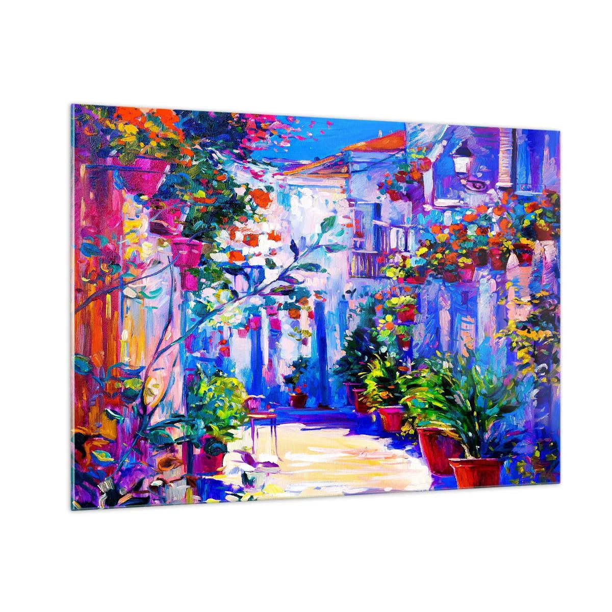 Tablou pe sticlă - Impresie - străduță italiană - 100x70 cm