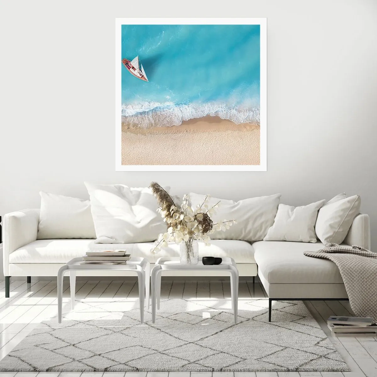 Poster - La frontieră dintre albastru și auriu - 30x30 cm