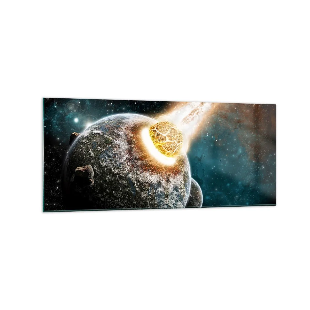 Tablou pe sticlă - Anihilare sau naștere? - 120x50 cm