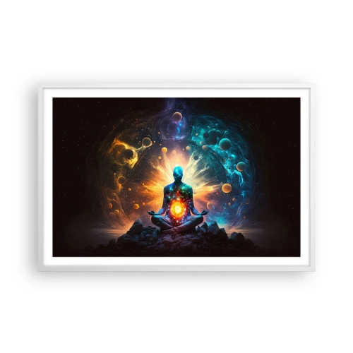 Poster în ramă albă - Liniște cosmică - 91x61 cm