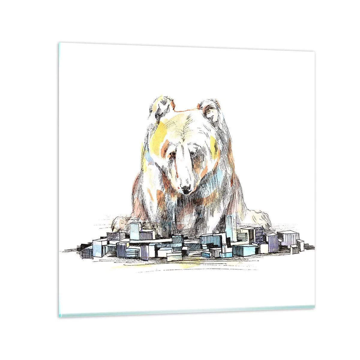 Tablou pe sticlă - Cum poți trăi așa? - 40x40 cm