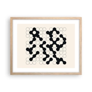 Poster în ramă de stejar deschis - Joc chinezesc - o variație - 50x40 cm