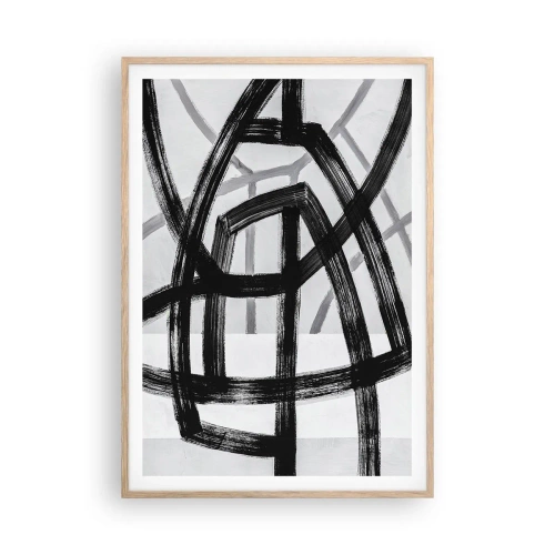Poster în ramă de stejar deschis - Construind adâncimea - 70x100 cm