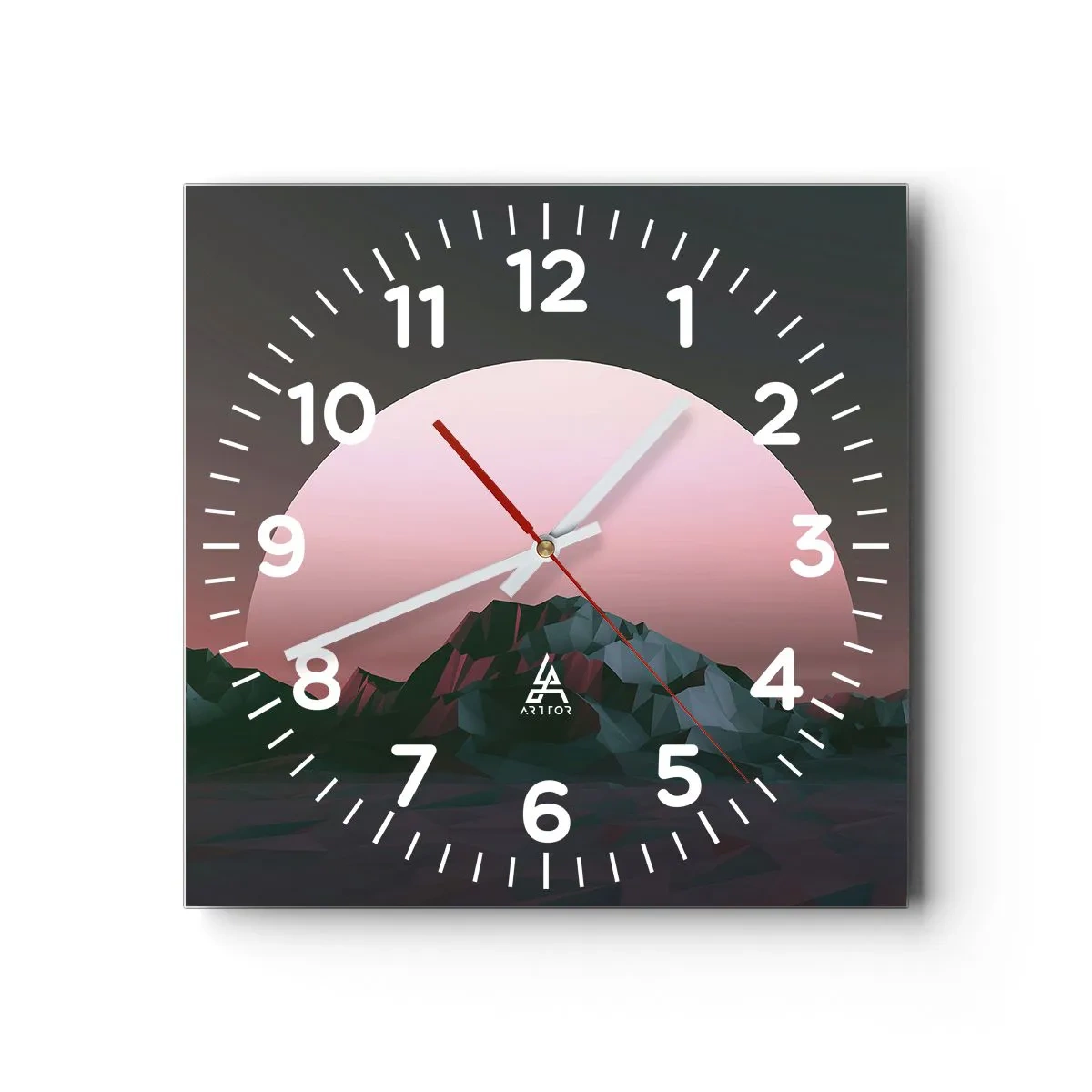 Ceas de perete - Ceas pe sticlă - Într-o galaxie învecinată - 30x30 cm