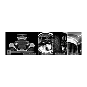 Mostră tapet autocolant Deluxe Sticker - Un adevărat gentleman - Retro, Mașină, Clasic - 100x30 cm