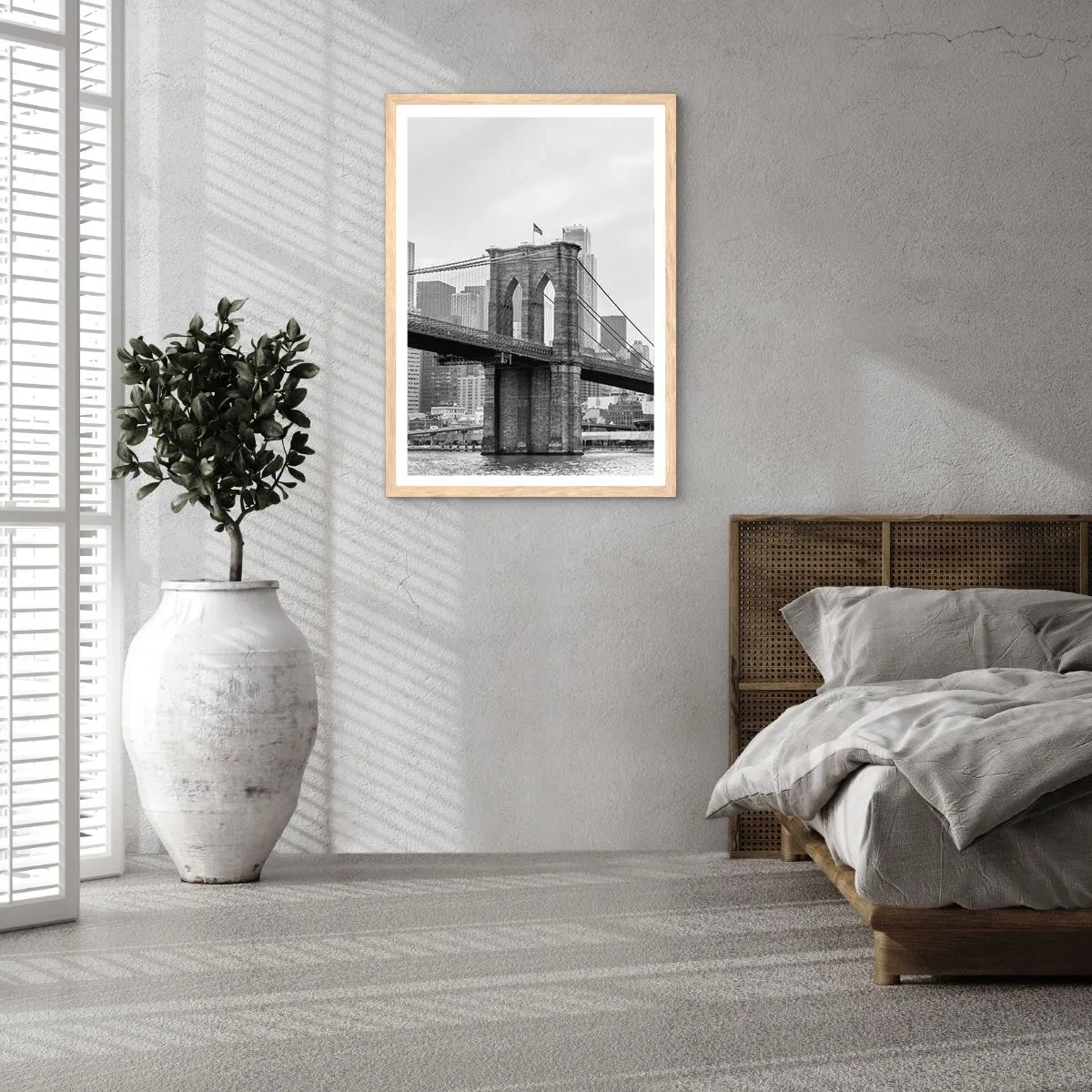 Poster în ramă de stejar deschis - New York vibes - 30x40 cm