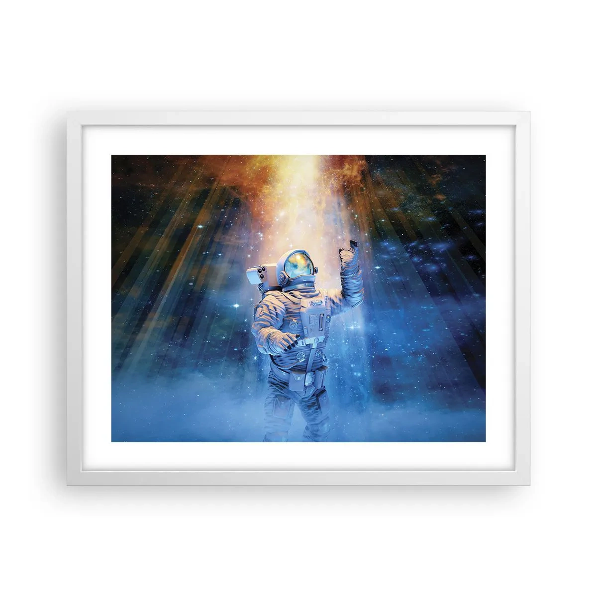 Poster în ramă albă - În cele din urmă am ajuns - 50x40 cm