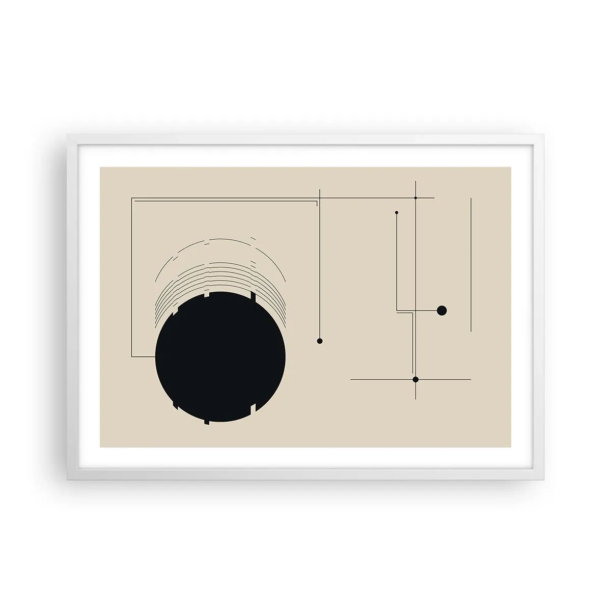 Poster în ramă albă - Compoziție flexibilă și dinamică - 70x50 cm